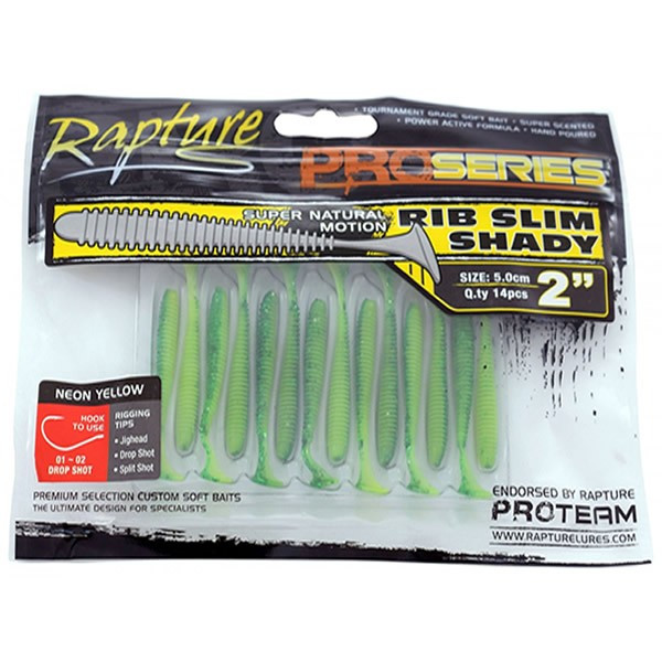 Shad RIB Slim Shady Neon Yellow 5cm, 14buc/plic Rapture pescar-expert.ro imagine 2022