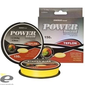 Fir Power Braid Teflon galben fluo 150m EnergoTeam (Diametru fir: 0.15 mm)