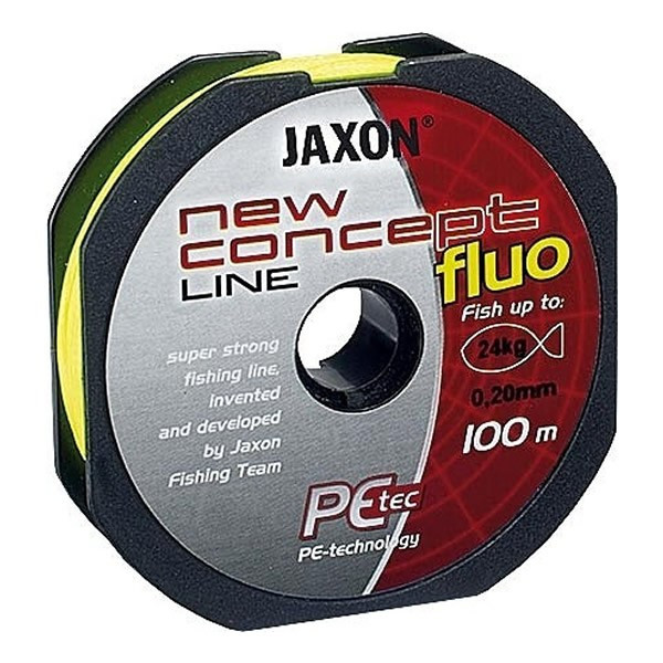 Fir textil Concept Line 100m galben fluo Jaxon (Diametru fir: 0.22 mm)