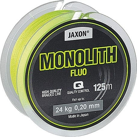 Fir textil Monolith Fluo 125m Jaxon (Diametru fir: 0.16 mm)