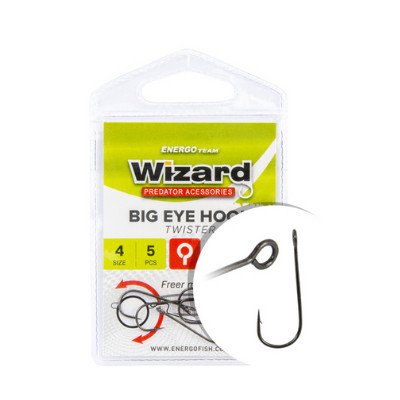 Carlige Wizard Big Eye Twister, Black Nickel (Marime Carlige: Nr. 4) pescar-expert.ro imagine 2022