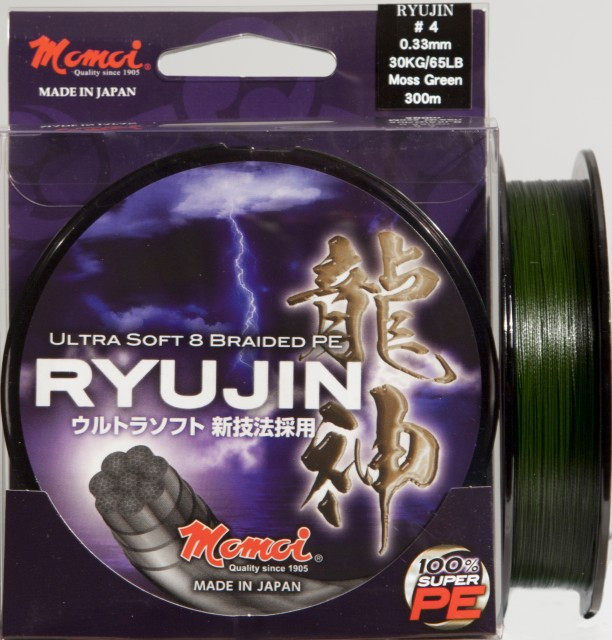Fir Textil Ryujin PE Braided Dark Green 300m Momoi (Diametru fir: 0.26 mm)