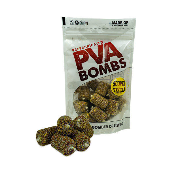 PVA BOMB prefabricat B52, 30x20 mm, 20buc (Aroma: Ficat)