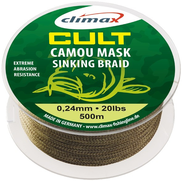 Fir textil Climax Cult Camou Mask Sinking Braid, 500m (Diametru fir: 0.18 mm) Climax imagine 2022
