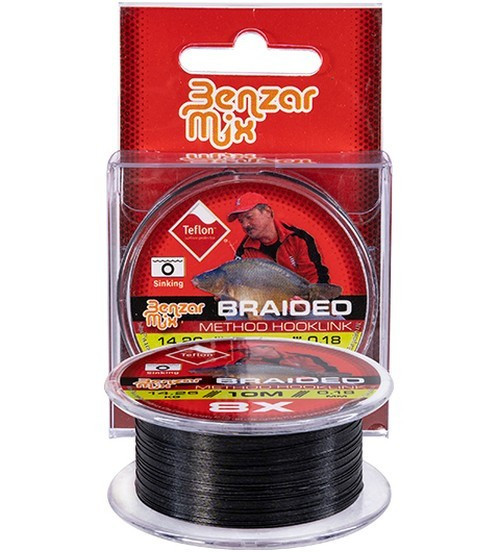 Fir textil Braided Method Hooklink 10m Benzar (Diametru fir: 0.25 mm) Benzar