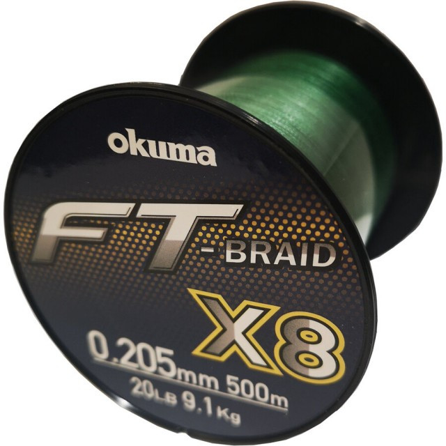 Fir textil Okuma FT-Braid X8, verde 500m (Diametru fir: 0.33 mm)