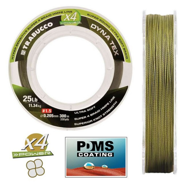 Fir X4 Power Moss Green, 150m Trabucco (Diametru fir: 0.23 mm) pescar-expert.ro