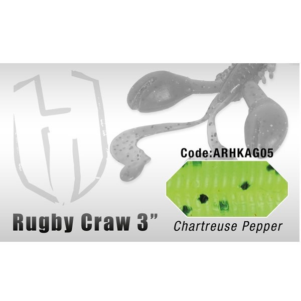 Grub Rugby Craw 3" 7.6cm Charteteuse Pepper Herakles