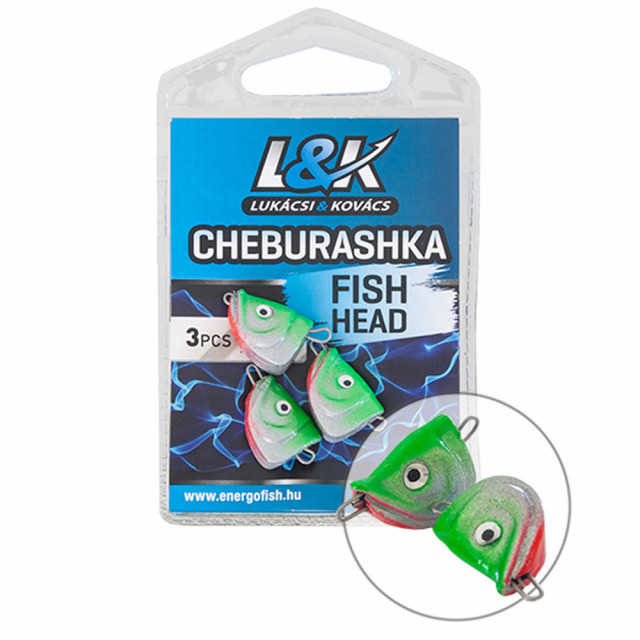 Plumb L&K Cheburashka Fish Head, 3buc/plic (Greutate plumb: 8g)