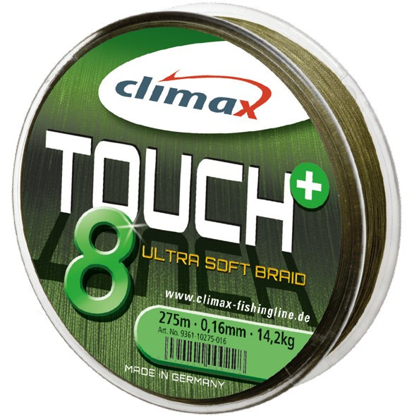 Fir textil Climax Touch 8+, verde, 135m (Diametru fir: 0.12 mm)
