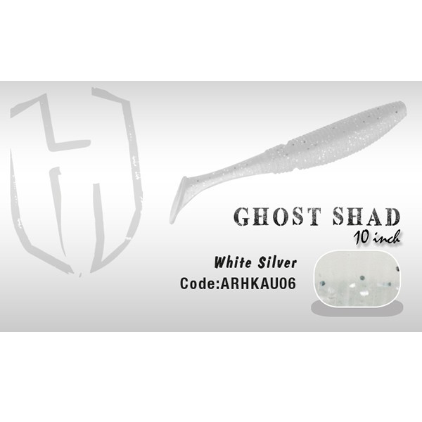 Shad Ghost 10cm White / Silver Herakles