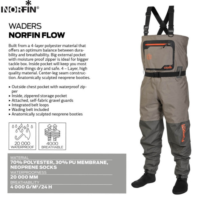 Waders Norfin Flow, L-L Norfin