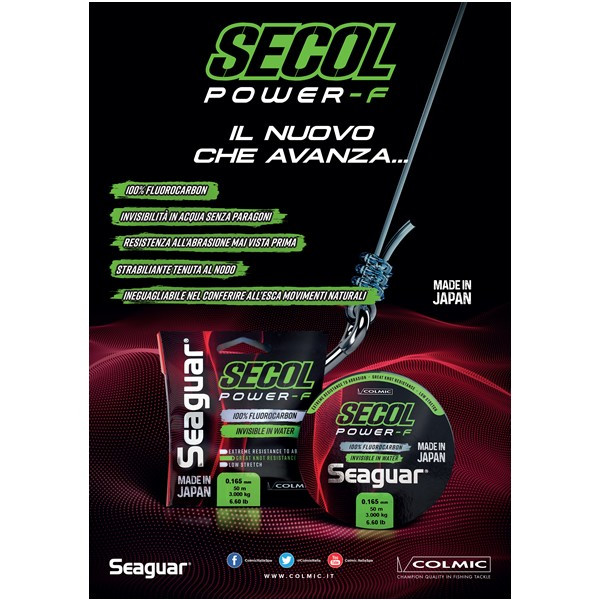 Fir Fluorocarbon Seaguar Secol Power-F 50m Colmic (Diametru fir: 0.26 mm) Colmic imagine 2022