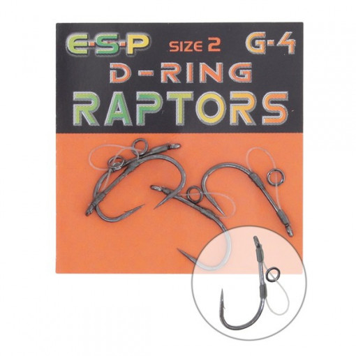 Carlige crap Raptor D-Ring G4 Drennan