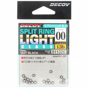 Inele despicate Decoy R-1 Split Ring Light Class Black, 20buc