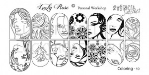 Tatuaj Lucky Rose Stencil Just Paint It 10