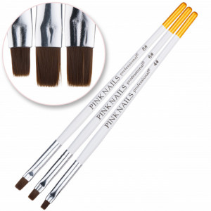 Set 3 pensule pentru gel - White