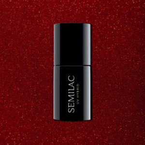 Semilac 347 Pretty Red Glitter 7ml