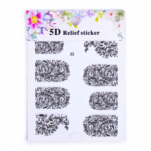 Sticker 5D Black Lace 33