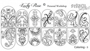 Tatuaj Lucky Rose Stencil Just Paint It 3