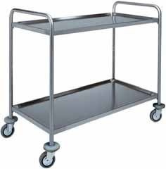 Carucior de debarasare inox, 2 polite, 900x600x940 mm