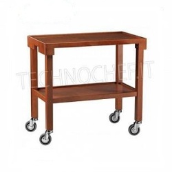 Carucior pentru servire cu structura din lemn masiv, 860x550 mm