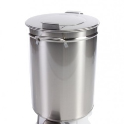Cos de gunoi din inox cu capac si pedala, 95 litri