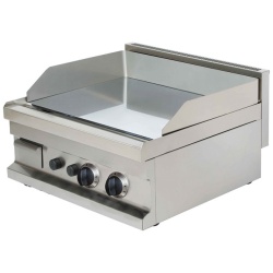 Fry top pe gaz cu suprafata neteda cromata 600x600mm