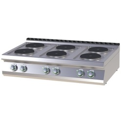 Masina de gatit electrica cu 6 plite rotunde, de banc