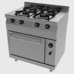 Masina de gatit pe gaz cu 4 arzatoare si cuptor (Efficient line)