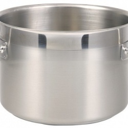 Semioala inox cu capac si fund triplucapsulat, 2,1 lt