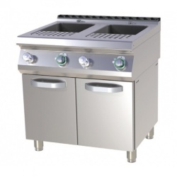 Masina de gatit paste electrica dubla 2x23 L, cu suport inchis