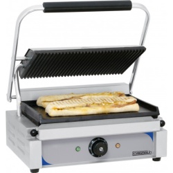 Contact grill panini sandwich striat/neted