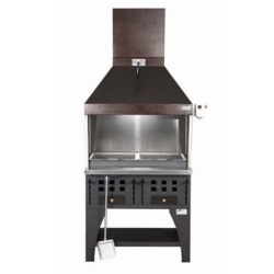 Gratar profesional pe carbuni cu tava reglabla 630x420 mm