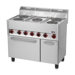 Masina de gatit electrica 5 plite, 400V cu cuptor