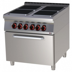 Masina de gatit electrica cu 4 plite patrate si cuptor GN 2/1