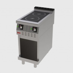 Masina de gatit electrica cu plita vitroceramica, 2 zone de gatit si suport deschis