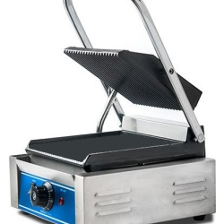 Panini grill simplu cu mecanism prin apasare pe placi mixte