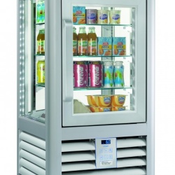 Vitrina frigorifica de prezentare pentru produse de bar, tica negativa, 1 usa, 98 Litri