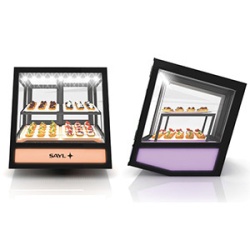 Vitrina frigorifica universala cu baza iluminata, 620x670x670mm