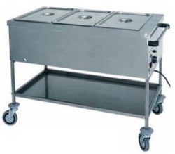 Bain Marie cu boiler si spatiu de depozitare, 4x1/1GN