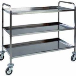 Carucior de debarasare inox, 3 polite, 1110x570x960 mm
