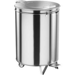 Cos de gunoi din inox cu capac si pedala, 50 litri