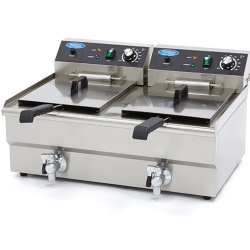Friteuza electrica 2×16 litri cu robinet
