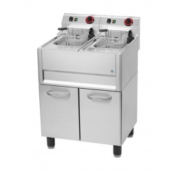 Friteuza electrica profesionala 2×13 litri 400V cu suport