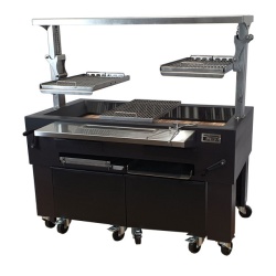 Gratar profesional barbeque pentru steak pe carbuni, 1450x820x970 mm