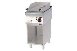 Grill cu roca vulcanica pe gaz cu suport deschis