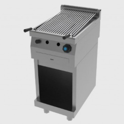 Grill pe gaz, cu apa si suport deschis