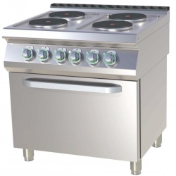 Masina de gatit electrica 4 plite rotunde cu cuptor GN 2/1