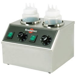 Aparat incalzit topping cu 2 sticle dispenser